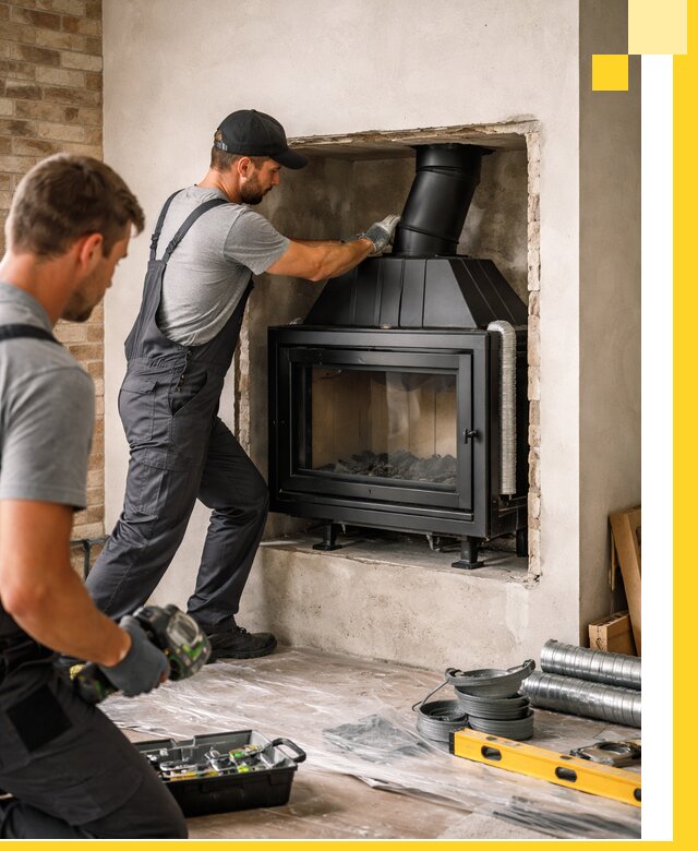 Установка каминных топок в Кореновске: монтаж, подключение