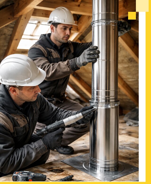 Монтаж дымоходов для каминов в Кореновске с гарантией качества