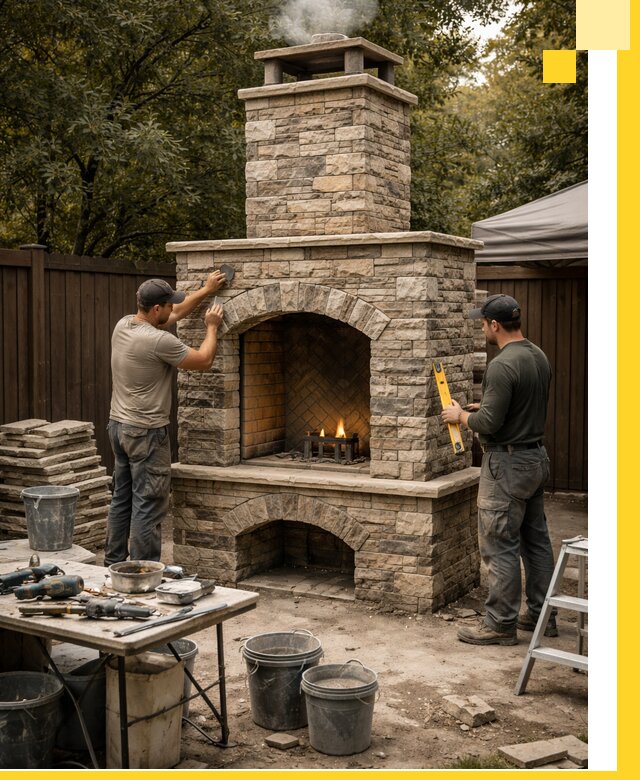 Проектирование и установка уличных каминов в Кореновске