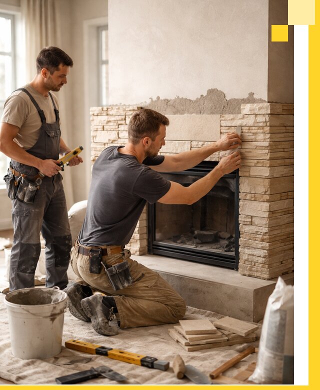 Установка и монтаж каминов для загородного дома в Кореновске