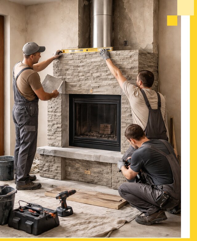 Профессиональный монтаж каминов под ключ в Кореновске для дома