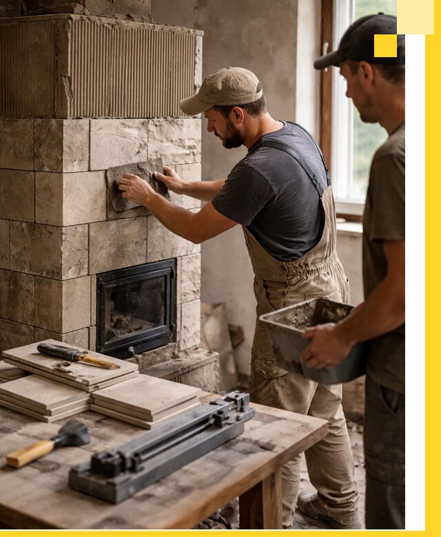 Профессиональная облицовка печей в Кореновске: керамика и камень