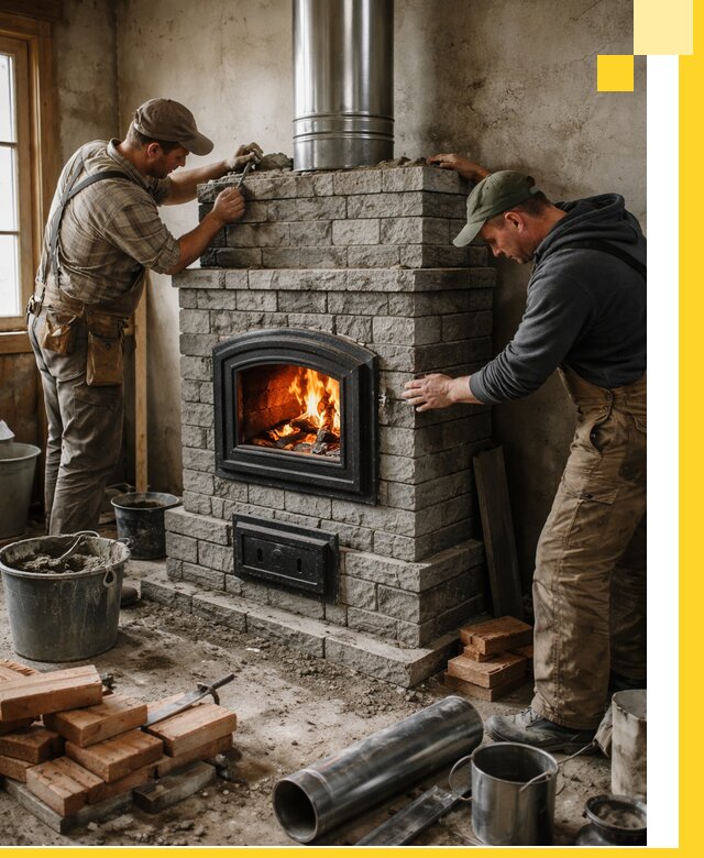 Производство, поставка и монтаж дровяных печей в Кореновске