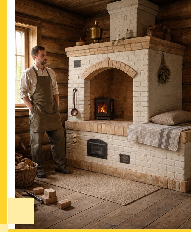 Русские печи с лежанкой под ключ в Кореновске от 155460 р. ЭриданКнв