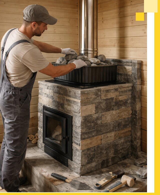 Печи для парной в Кореновске, производство, монтаж и обслуживание