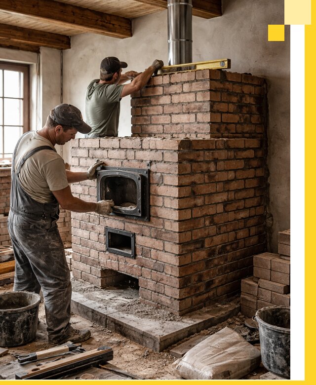 Печи для загородного дома под ключ в Кореновске — монтаж и сервис