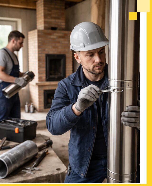 Профессиональный монтаж дымоходов для печей в Кореновске