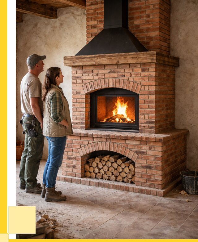 Печи камины из кирпича в Кореновске от 124368 р. | ЭриданКнв