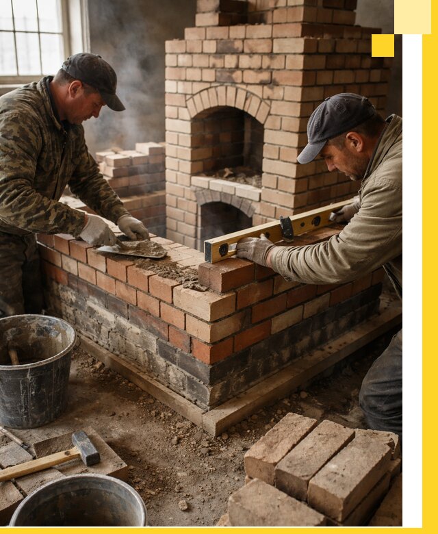 Изготовление и монтаж печей и каминов из кирпича в Кореновске