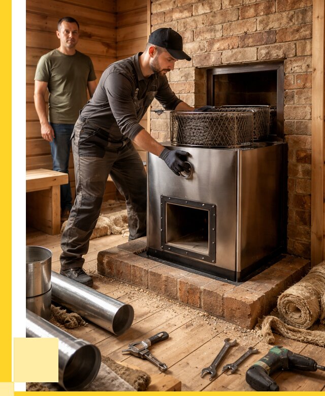 Монтаж банных печей под ключ в Кореновске от 18655 р., ЭриданКнв