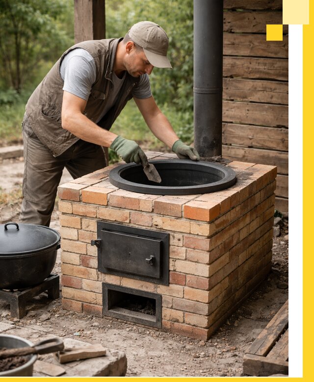 Изготовление и установка печей для казана в Кореновске под ключ