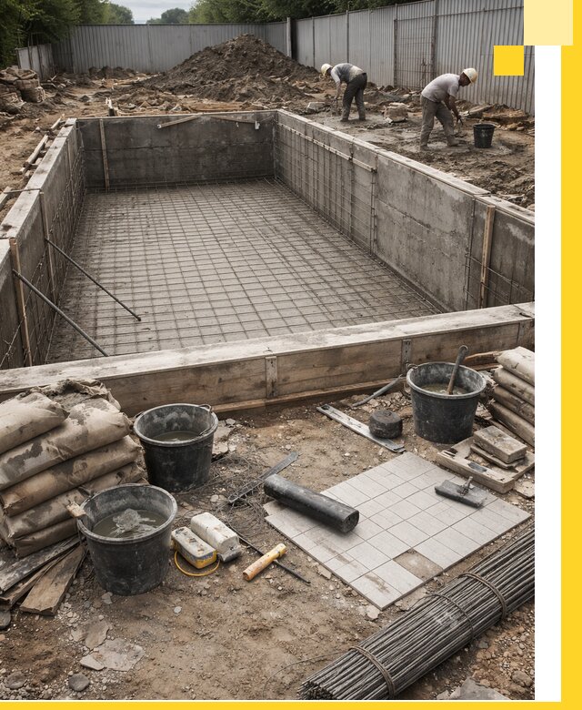 Строительство бассейнов под ключ в Кореновске, дизайн и монтаж