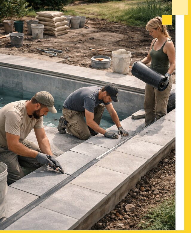 Строительство и монтаж уличных бассейнов под ключ в Кореновске