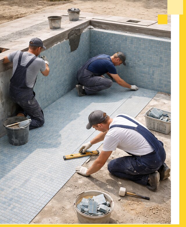 Укладка и установка плитки для бассейнов под ключ в Кореновске