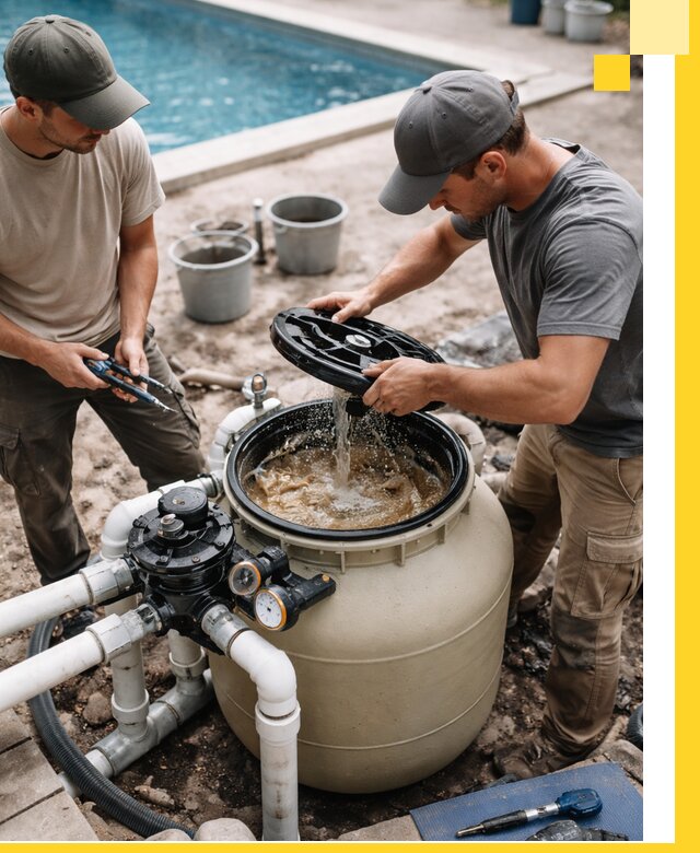 Установка и обслуживание песочных фильтров для бассейнов в Кореновске