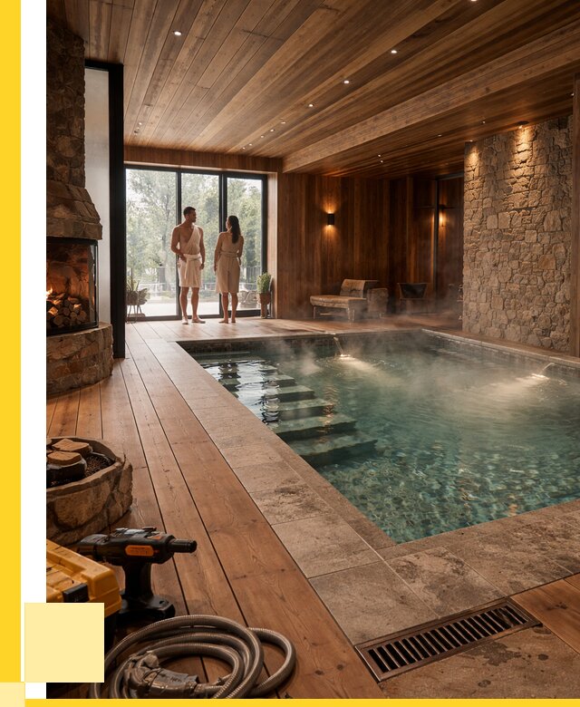 Проекты бань с бассейном под ключ в Кореновске от 77730 р., ЭриданКнв