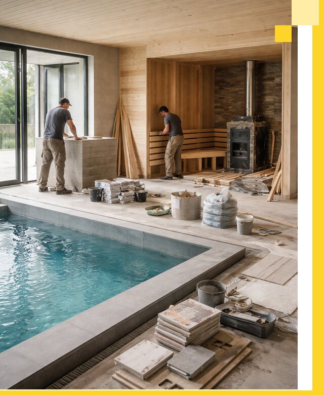 Проектирование и строительство бань с бассейном в Кореновске