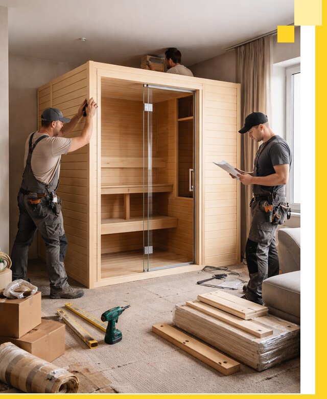 Установка и благоустройство саун в квартире в Кореновске