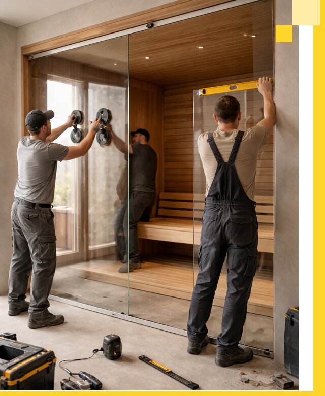 Производство и монтаж стеклянных саун под ключ в Кореновске