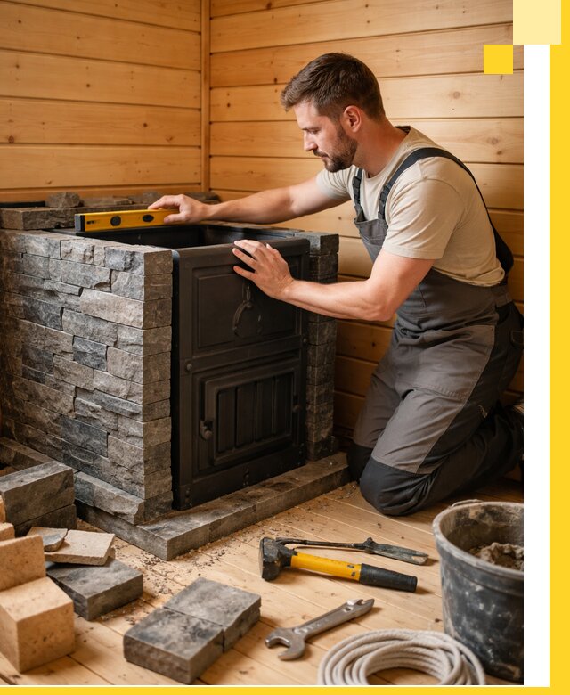 Производство и установка печей для саун под ключ в Кореновске