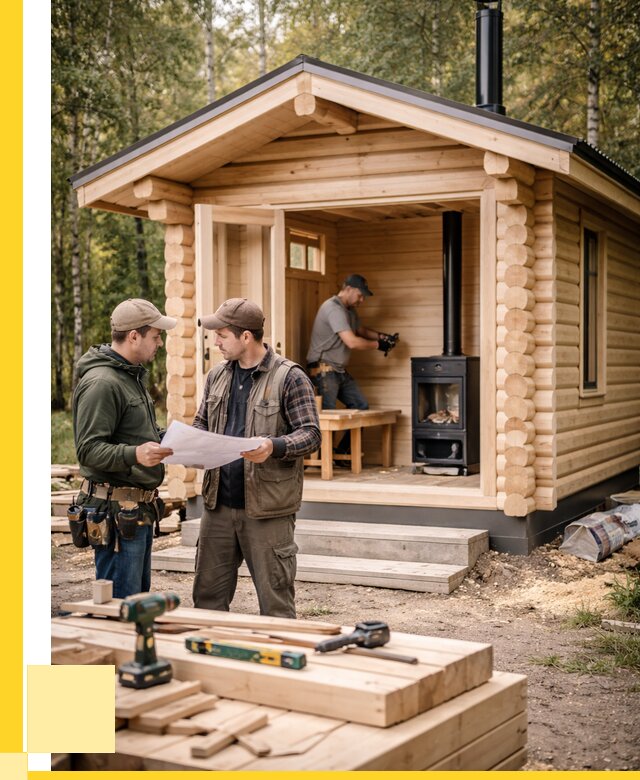 Монтаж бань под ключ в Кореновске — от 207280 р. | ЭриданКнв