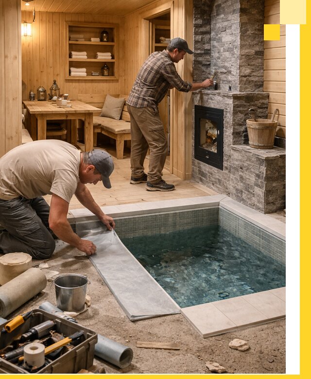 Строительство бань с комнатой отдыха под ключ в Кореновске