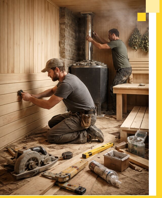 Полное строительство и оснащение парных под ключ в Кореновске