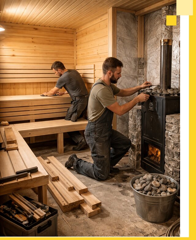 Дизайн и строительство интерьеров бань под ключ в Кореновске