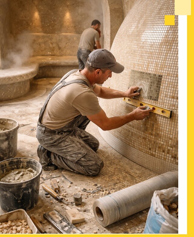 Хамам под ключ в Кореновске: проектирование, строительство, отделка