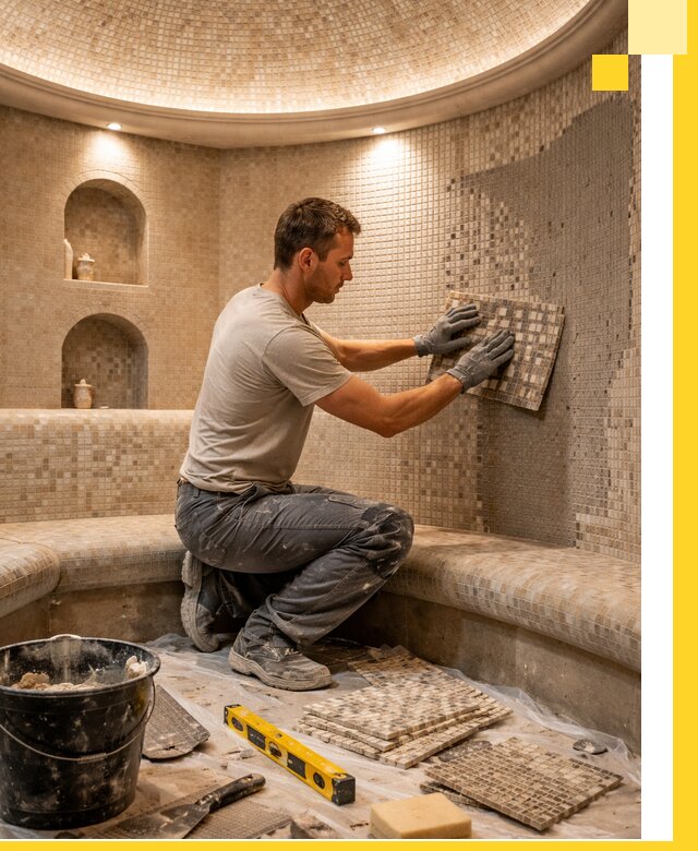 Устройство и монтаж домашнего хамама под ключ в Кореновске