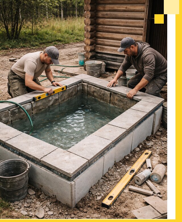 Изготовление и установка холодных купелей под ключ в Кореновске